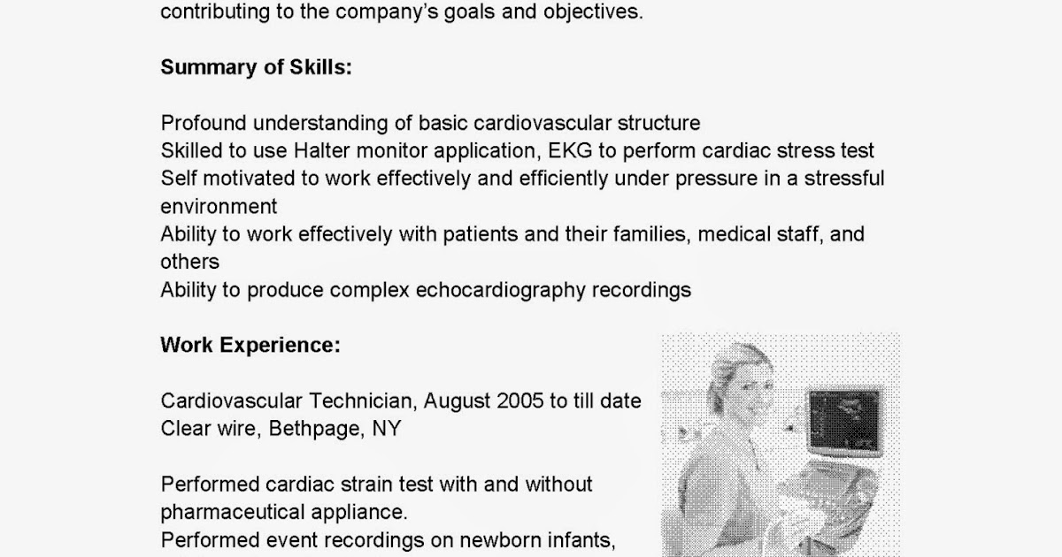 Cardiac ultrasound resume